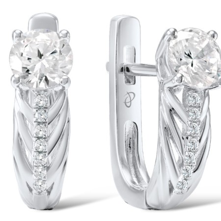 Sterling Silver Earrings White Cubic Zirconia (E307313WCZSL925)