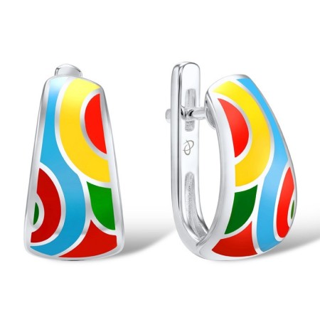 Sterling Silver Earrings Enamel (E307564ENASL925)