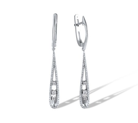 14KW Earrings Diamond (E307605DIA14KW)