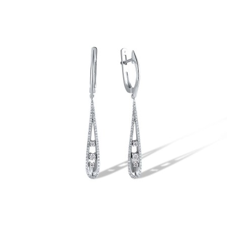 14KW Earrings Diamond (E307605DIA14KW)