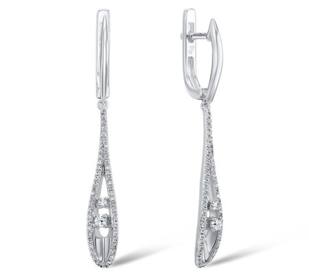 14KW Earrings Diamond (E307609DIA14KW)