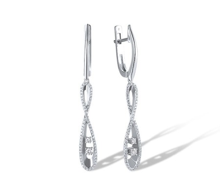 14KW Earrings Diamond (E307611DIA14KW)