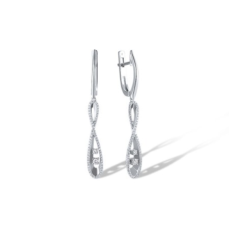 14KW Earrings Diamond (E307611DIA14KW)