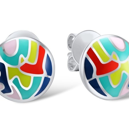 Sterling Silver Earrings Enamel (E307639ENA1SL925)
