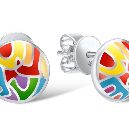 Sterling Silver Earrings Enamel (E307639ENASL925)