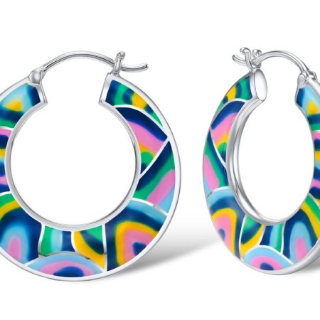 Sterling Silver Earrings Enamel (E307640ENA1SL925)