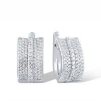 Sterling Silver Earrings White Cubic Zirconia (E307693WCZSL925)