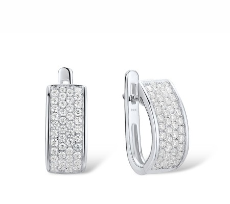 Sterling Silver Earrings White Cubic Zirconia (E307700WCZSL925)