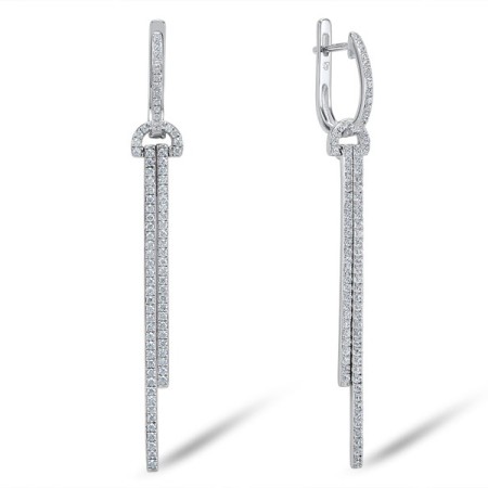 Sterling Silver Earrings White Cubic Zirconia (E307843WCZSL925)