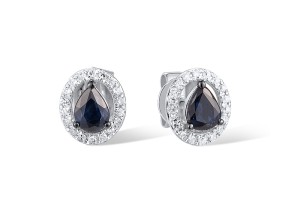 14KWB Earrings Blue Sapphire,Diamond (E308139SAP14KWB)
