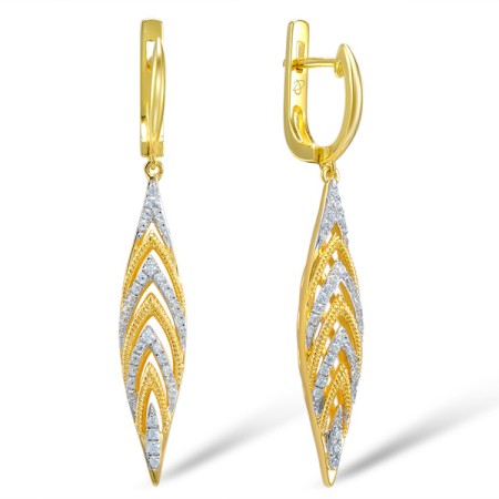 IONIC YELLOW PLATING Earrings White Cubic Zirconia (E308247WCZSP925)