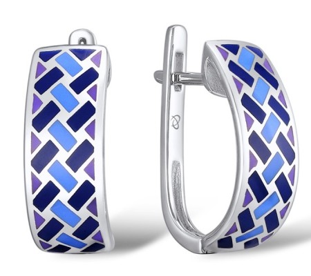 Sterling Silver Earrings Enamel (E308263ENASL925)