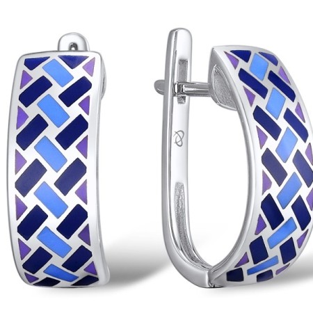 Sterling Silver Earrings Enamel (E308263ENASL925)