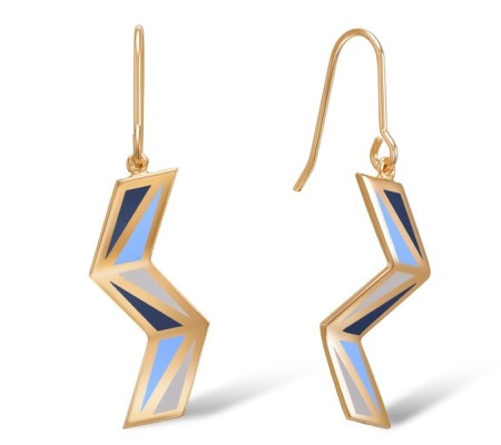 Brass w/ Rose Gold Plating Earrings Enamel (E308382ENA1BRR)