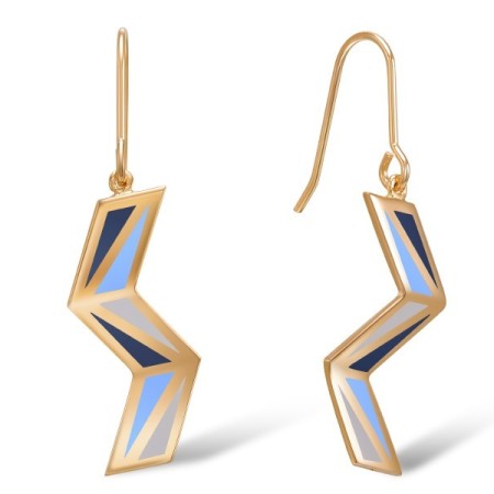 Brass w/ Rose Gold Plating Earrings Enamel (E308382ENA1BRR)