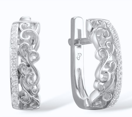 14KW Earrings Diamond (E308798DIA14KW)