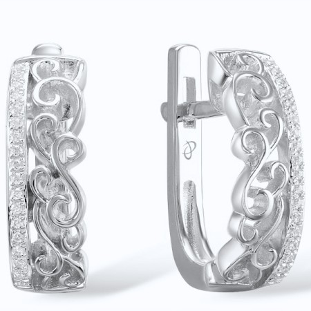 14KW Earrings Diamond (E308798DIA14KW)