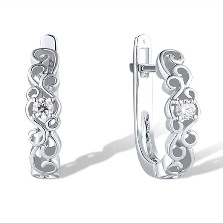 14KW Earrings Diamond (E308801DIA14KW)
