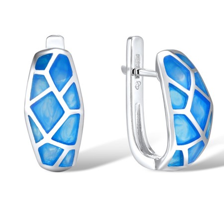 Sterling Silver Earrings Enamel (E308899ENASL925)