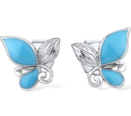 Sterling Silver Earrings Enamel (E308930ENASL925)