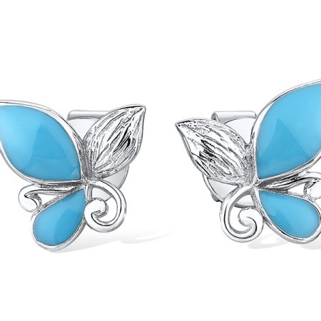 Sterling Silver Earrings Enamel (E308930ENASL925)