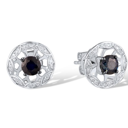 14KWB Earrings Blue Sapphire,Diamond (E308973SAP14KWB)