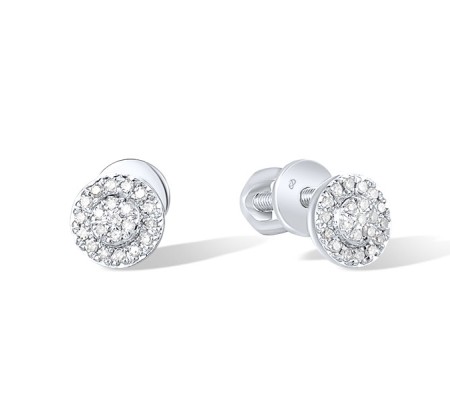 14KW Earrings Diamond (E309038DIA14KW-SR)