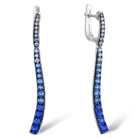 Sterling Silver Earrings Blue Spinel (E309241BLNSL925)