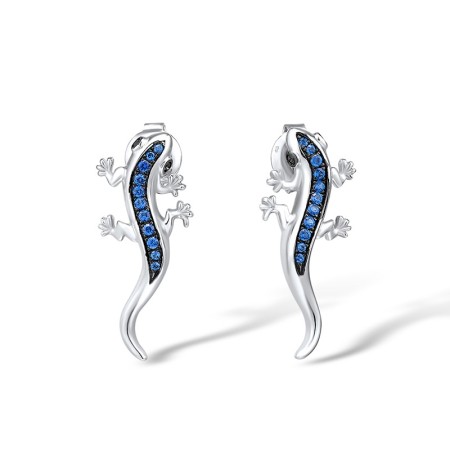 Sterling Silver Earrings Black spinel,Blue Spinel (E309266BLSSL925)