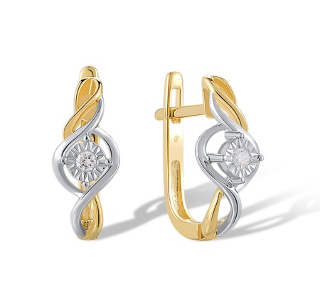 14TT Earrings Diamond (E309318DIA14TT)