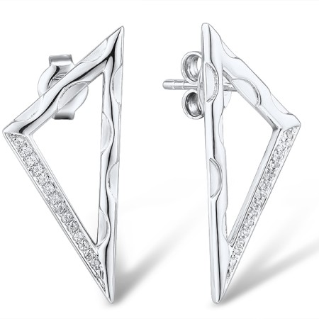 Sterling Silver Earrings White Cubic Zirconia (E309402WCZSL925)