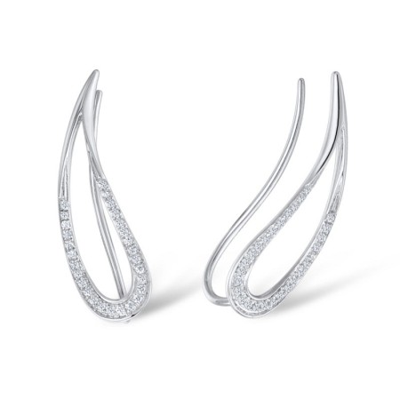 Sterling Silver Earrings White Cubic Zirconia (E309433WCZSL925)