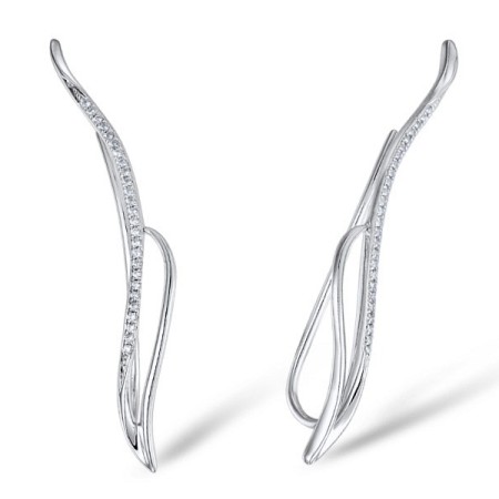 Sterling Silver Earrings White Cubic Zirconia (E309436WCZSL925)