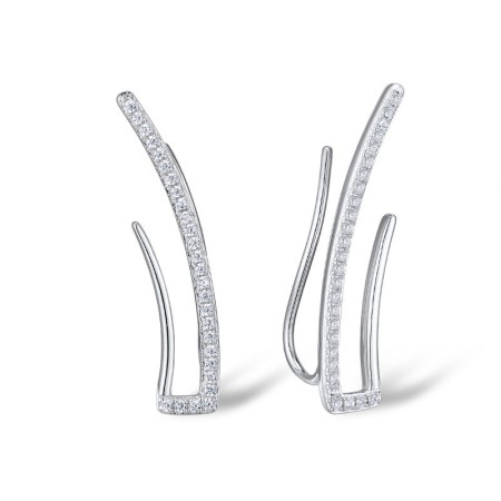 Sterling Silver Earrings White Cubic Zirconia (E309451WCZSL925)
