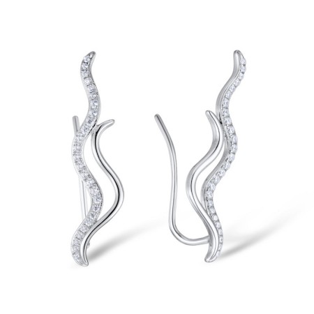 Sterling Silver Earrings White Cubic Zirconia (E309452WCZSL925)