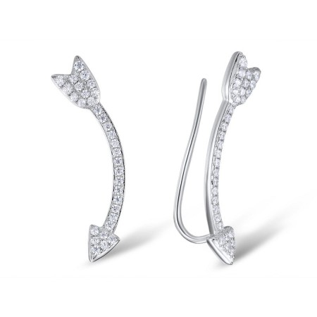 Sterling Silver Earrings White Cubic Zirconia (E309453WCZSL925)