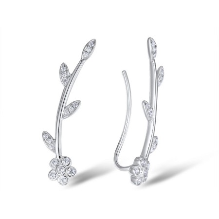 Sterling Silver Earrings White Cubic Zirconia (E309455WCZSL925)