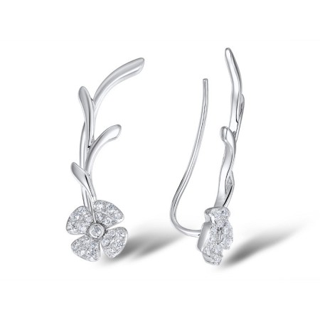 Sterling Silver Earrings White Cubic Zirconia (E309456WCZSL925)