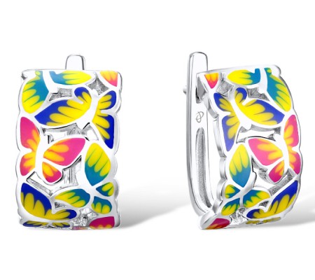 Sterling Silver Earrings Enamel (E309544ENASL925)