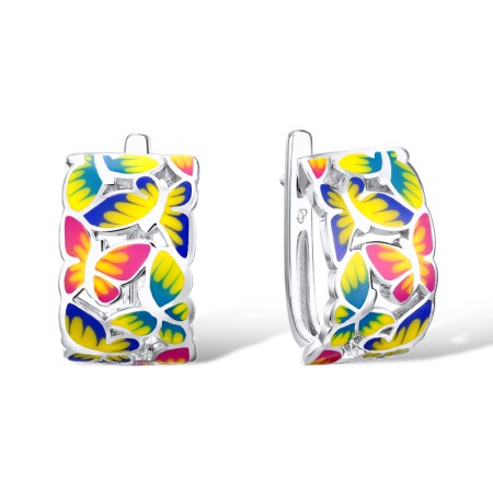 Sterling Silver Earrings Enamel (E309544ENASL925)