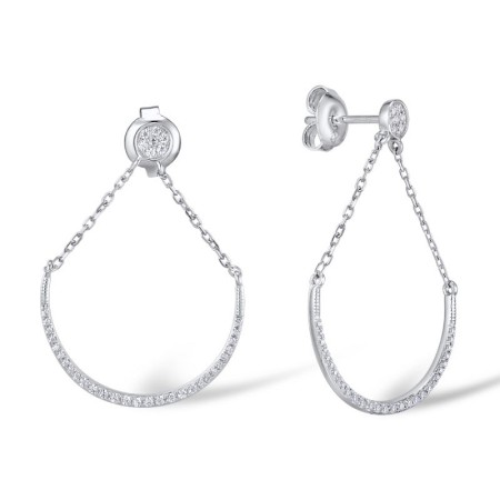 Sterling Silver Earrings White Cubic Zirconia (E309550WCZSL925)