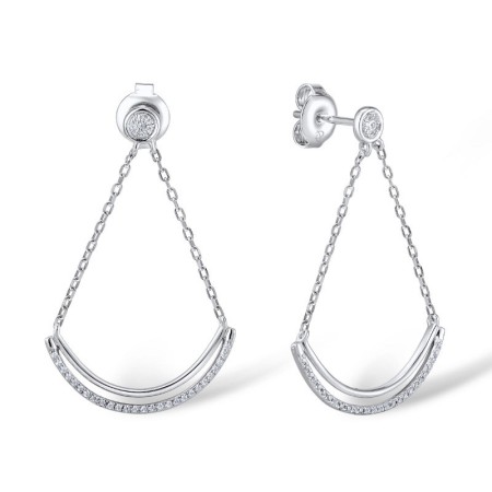 Sterling Silver Earrings White Cubic Zirconia (E309551WCZSL925)