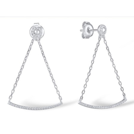 Sterling Silver Earrings White Cubic Zirconia (E309553WCZSL925)