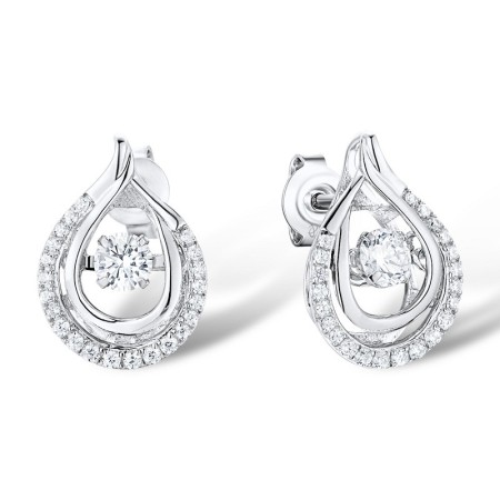 Sterling Silver Earrings White Cubic Zirconia (E309677AWCZSL925)
