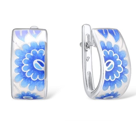 Sterling Silver Earrings Enamel (E309697ENA1SL925)