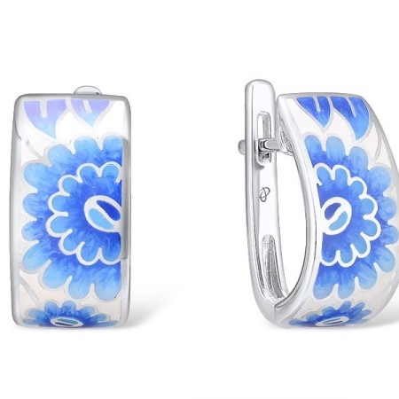 Sterling Silver Earrings Enamel (E309697ENA1SL925)