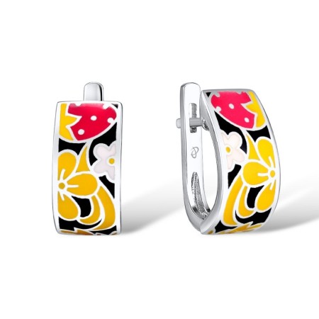 Sterling Silver Earrings Enamel (E309708ENASL925)