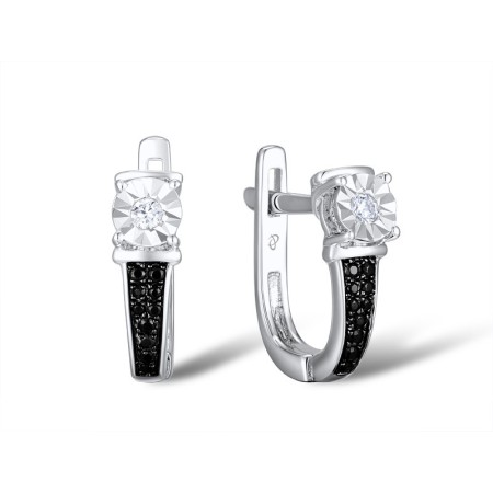14KWB Earrings Black Diamond,Diamond (E309720WBD14KWB)