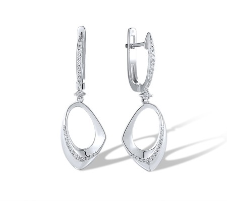 14KW Earrings Diamond (E309780DIA14KW)