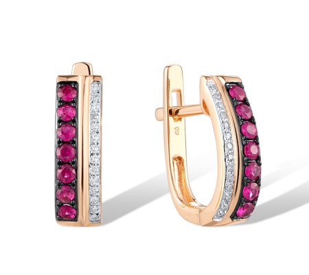 14KRWB Earrings Diamond,Ruby (E309842RUY14KRWB)